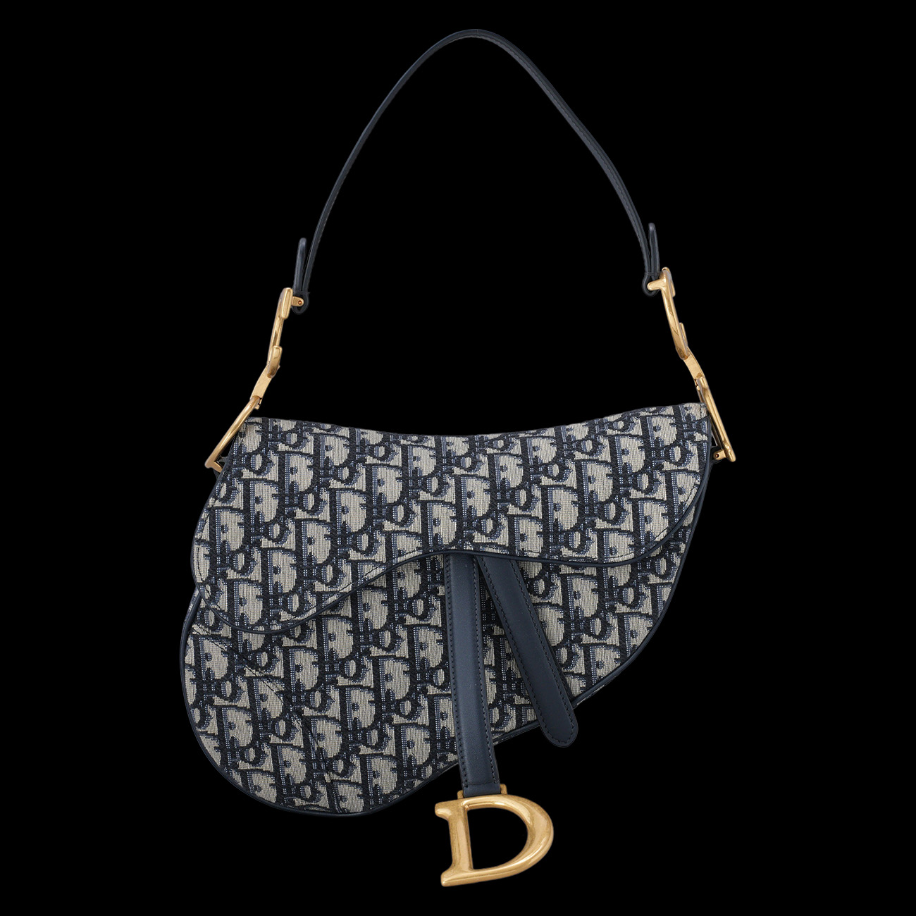 CHRISTIAN DIOR(USED)크리스찬디올 오블리크 새들백 미듐 & 스트랩